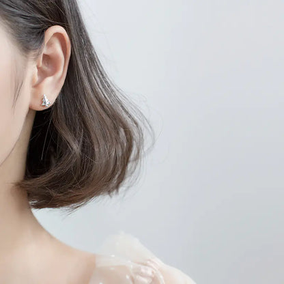 S925 Silver Earrings with Christmas Tree & Snowflakes